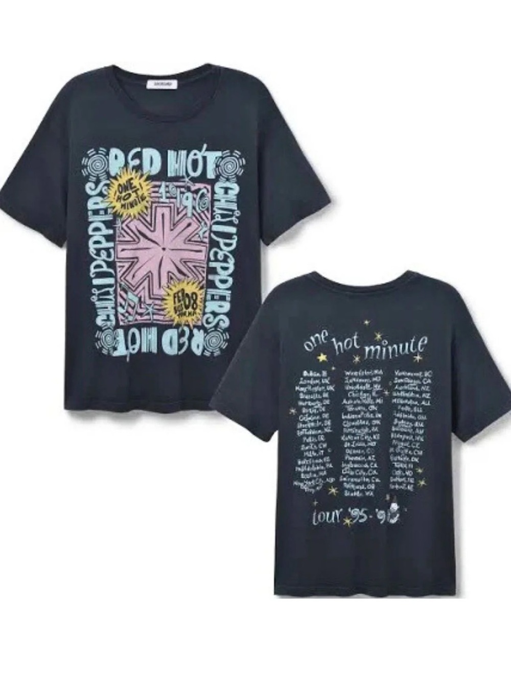 NWT DAYDREAMER RED HOT CHILI PEPPERS ONE HOT MINUTE BOYFRIEND TEE, VARIOUS SIZES